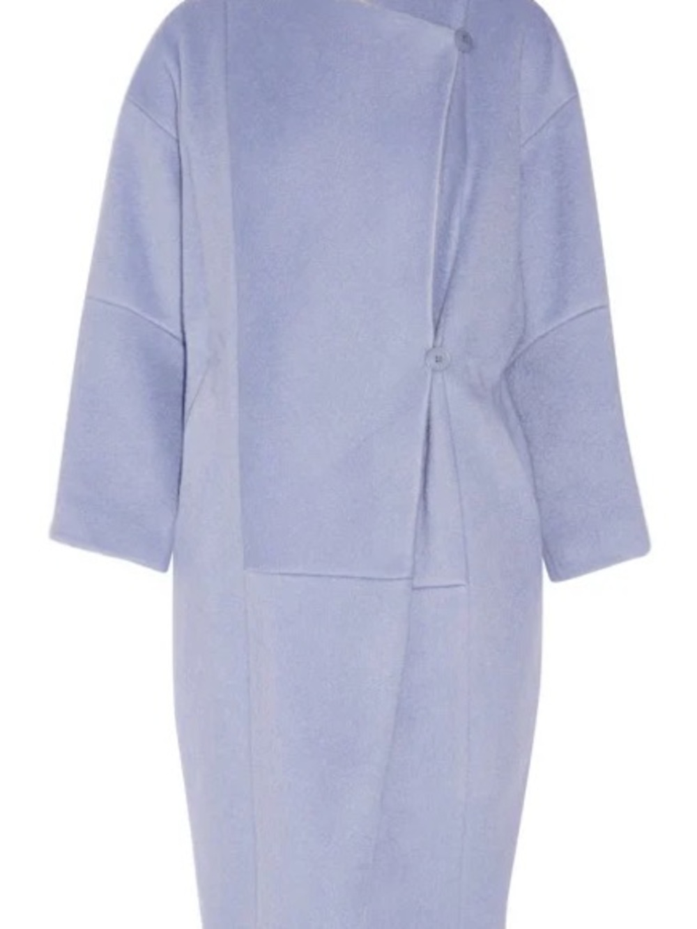 Maje Powder Blue Wrap-Front Trench Coat